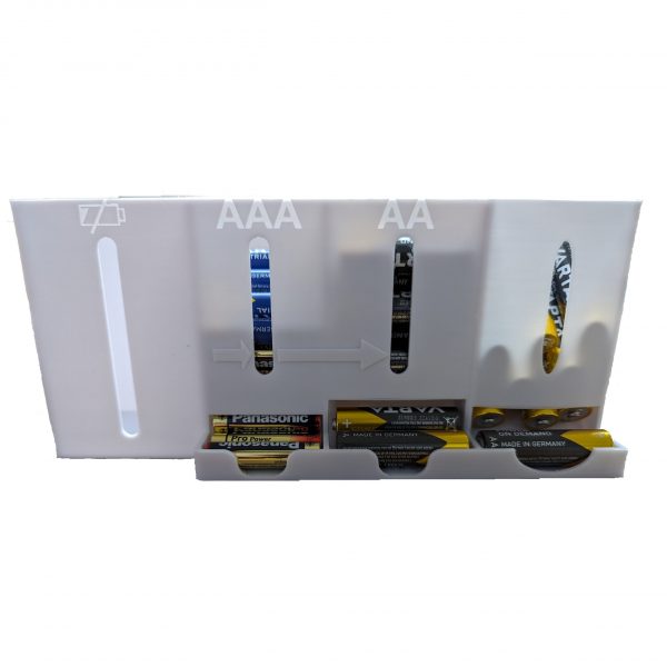 Batteriespender für AA, AAA, leere Batterien (groß), versch. Farben