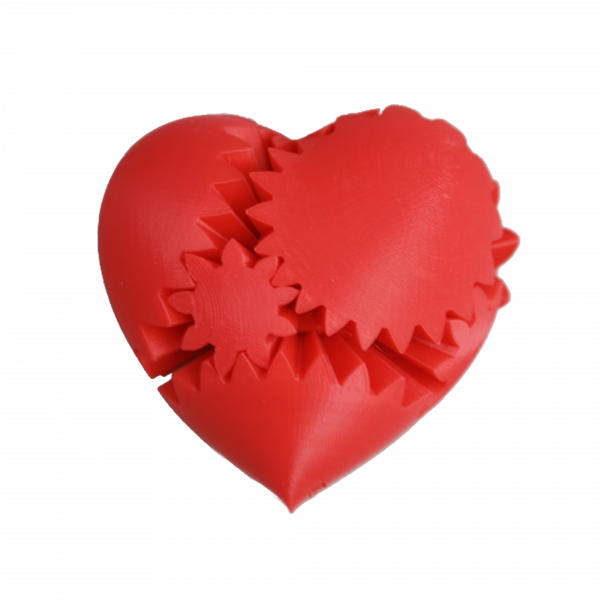 Valentinstagsgeschenk – Herz aus Zahnrädern (schraubenlos), versch. Farben
